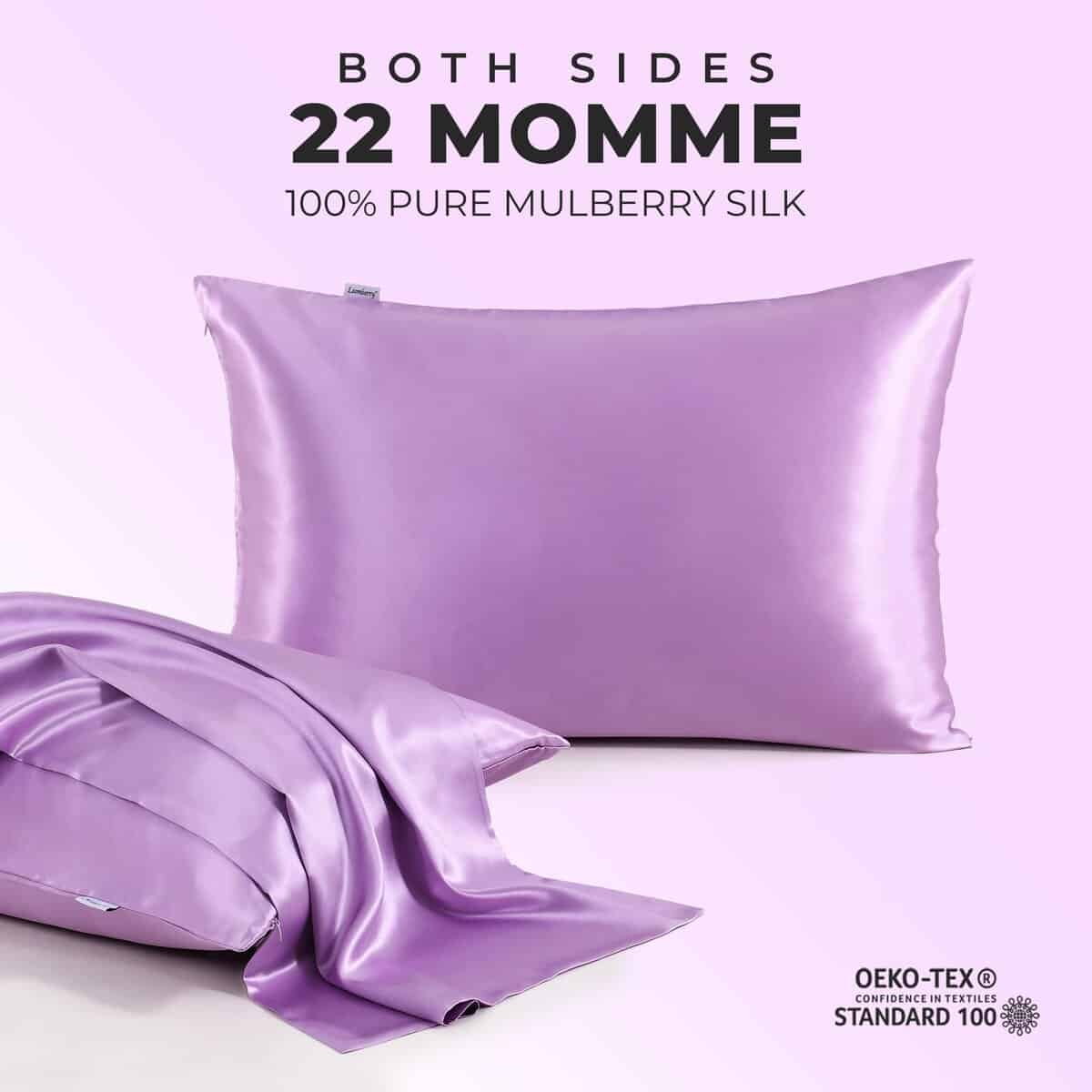 Funda de Almohada de Seda Pura LOOMBERRY 100% para Cabello - Imagen 3