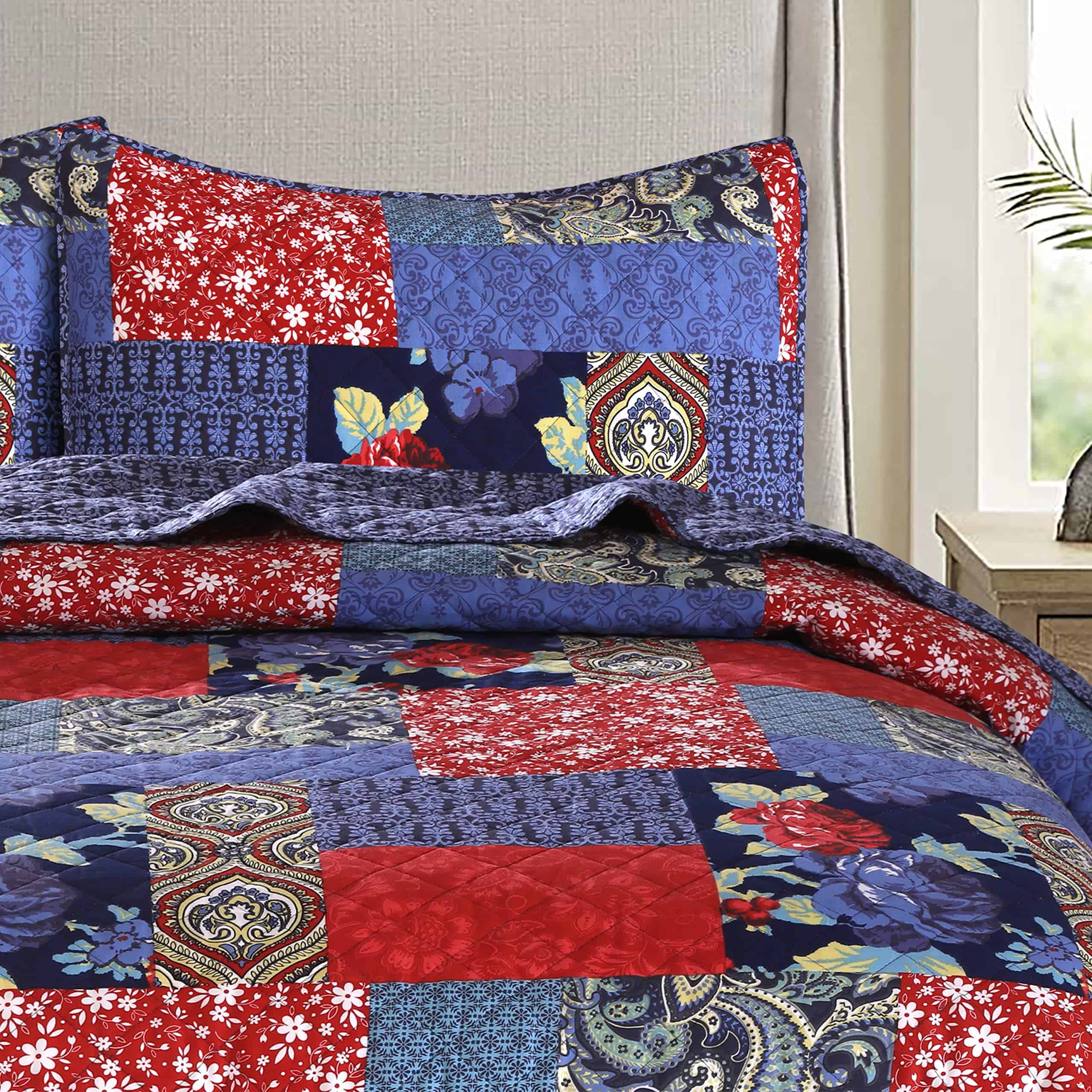 Juego de Edredón RUVANTI 100% Algodón 3 Piezas para Cama - Imagen 5