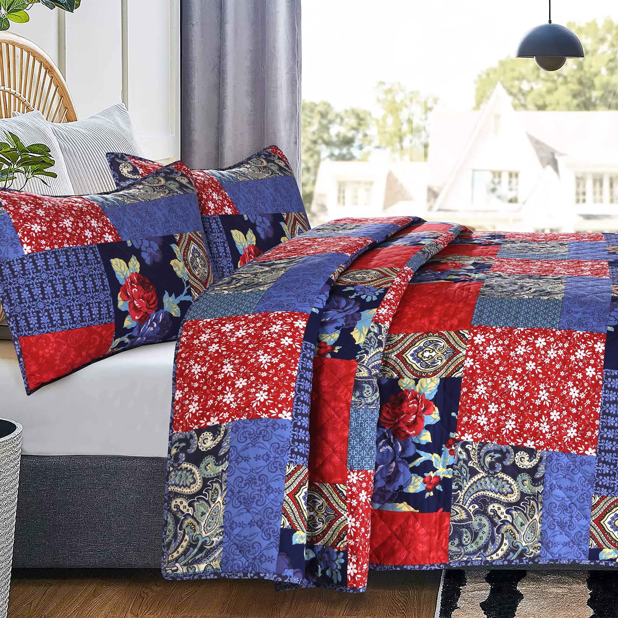 Juego de Edredón RUVANTI 100% Algodón 3 Piezas para Cama - Imagen 9