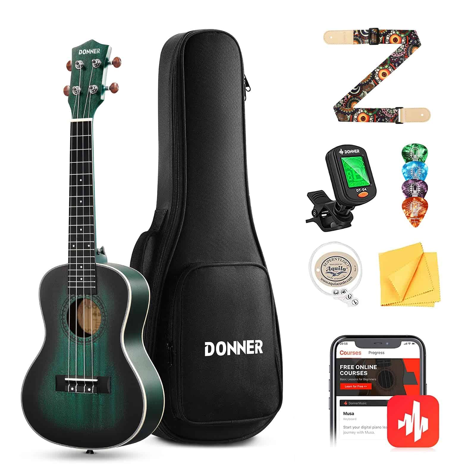 Ukulele Donner Concert Profesional 23 Pulgadas Caoba