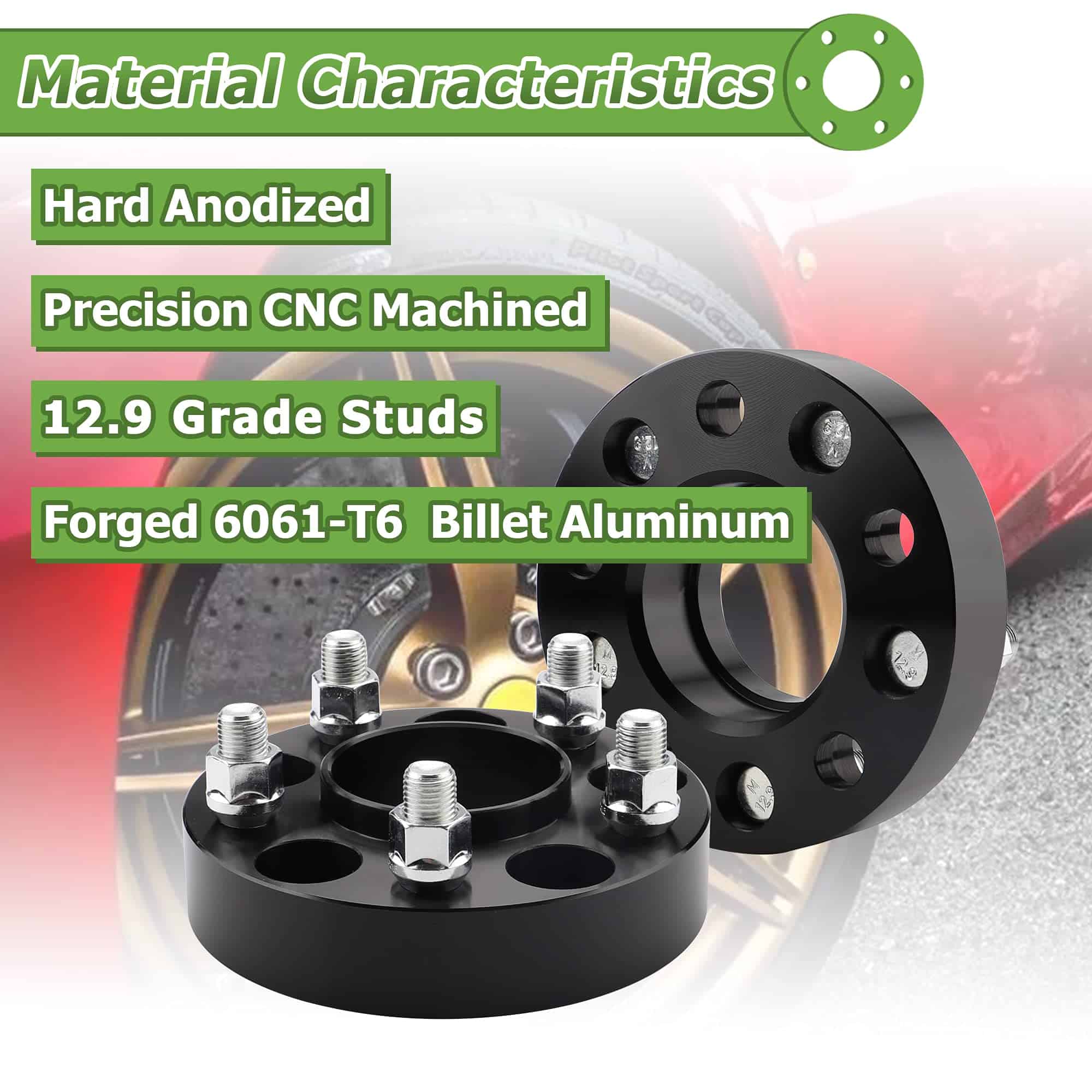 YIZBAP Separadores Hubcentric de 5X115 para ruedas para - Imagen 5