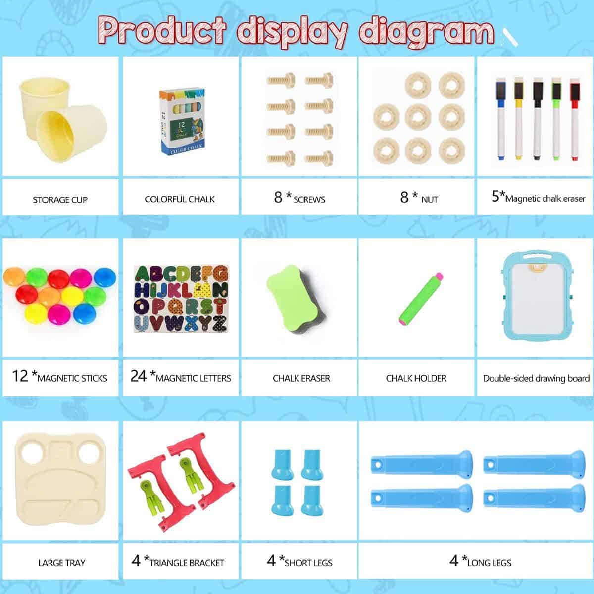 Caballete Mojitodon para Niños, Caballete de Arte Ajustable - Imagen 7