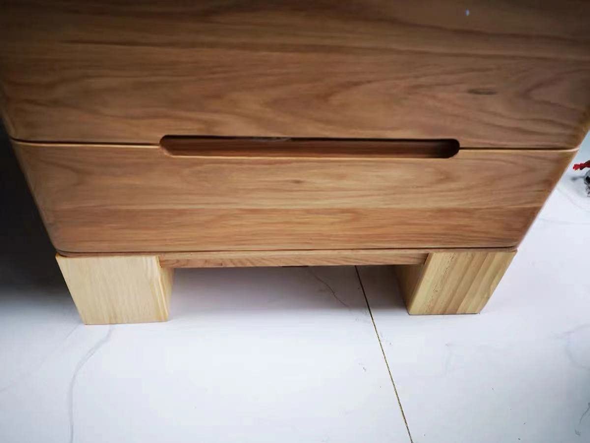 Juego de 4 Elevadores de Cama de Madera Maciza sin Terminar - Imagen 8