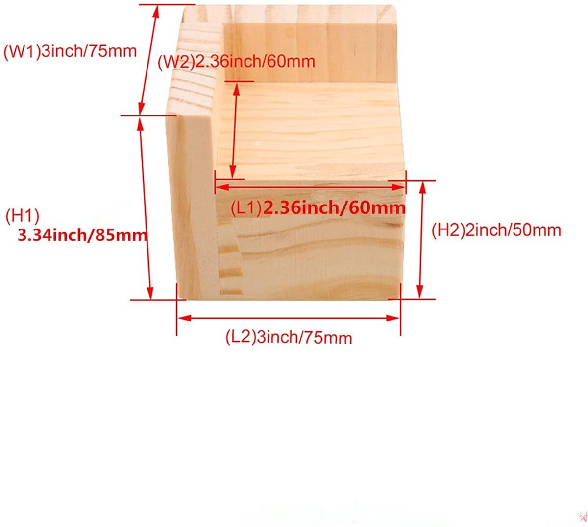 Juego de 4 Elevadores de Cama de Madera Maciza sin Terminar - Imagen 6
