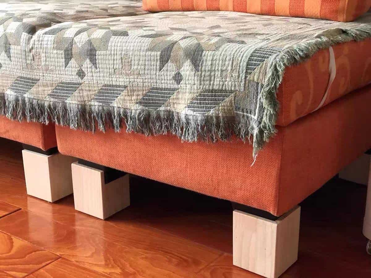 Juego de 4 Elevadores de Cama de Madera Maciza sin Terminar - Imagen 7