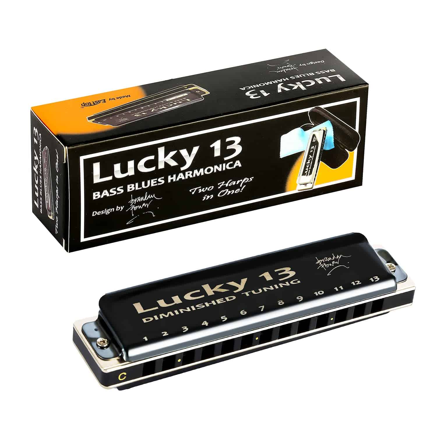 Armónica Lucky 13 Bass Plus Blues de 13 Agujeros Armónica