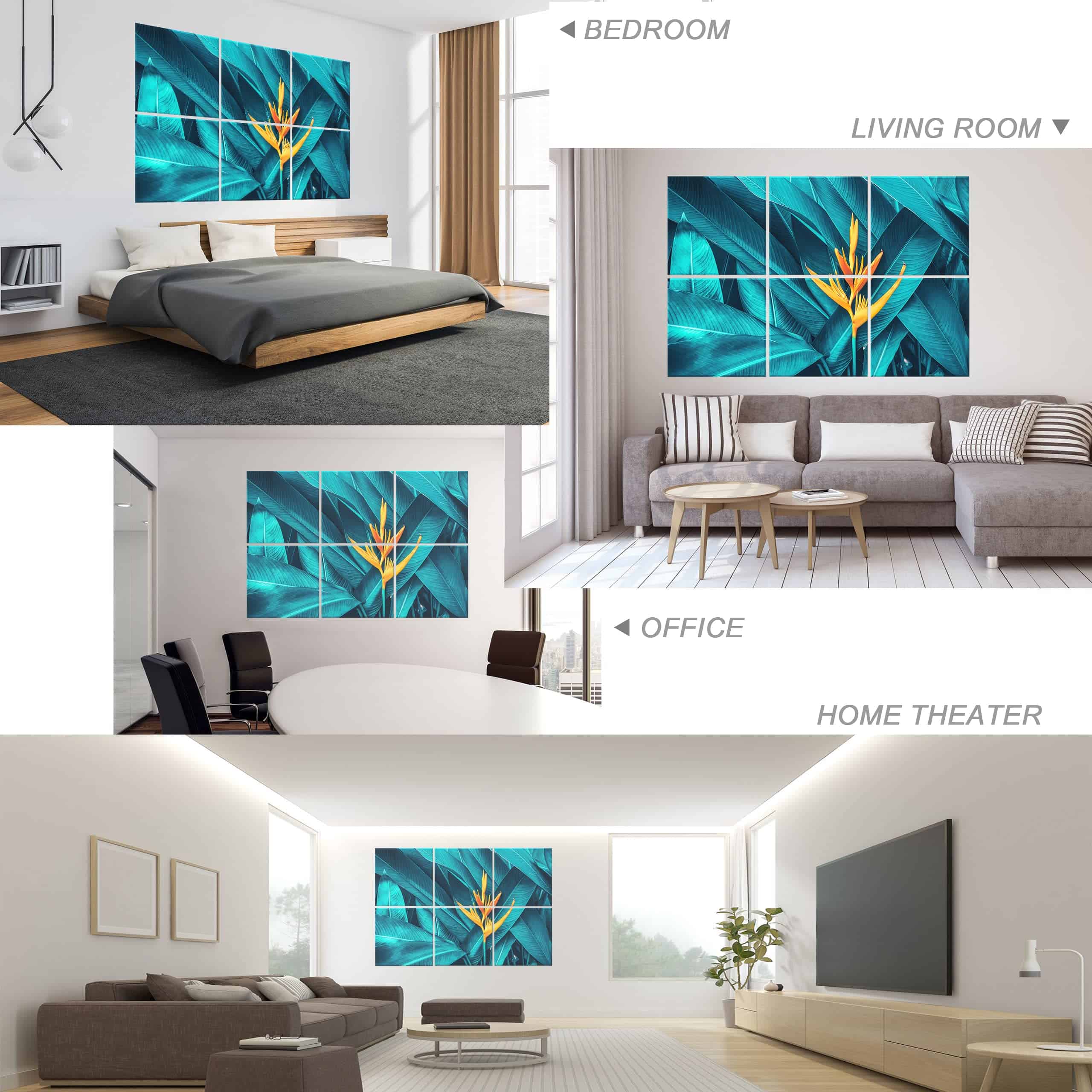 Paneles acústicos decorativos Ruonin.X 72"x48" pulgadas, - Imagen 5