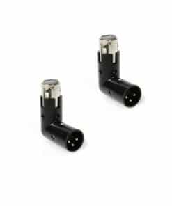 Adaptador de Ángulo XLR LyxPro Dual Macho y Hembra puede