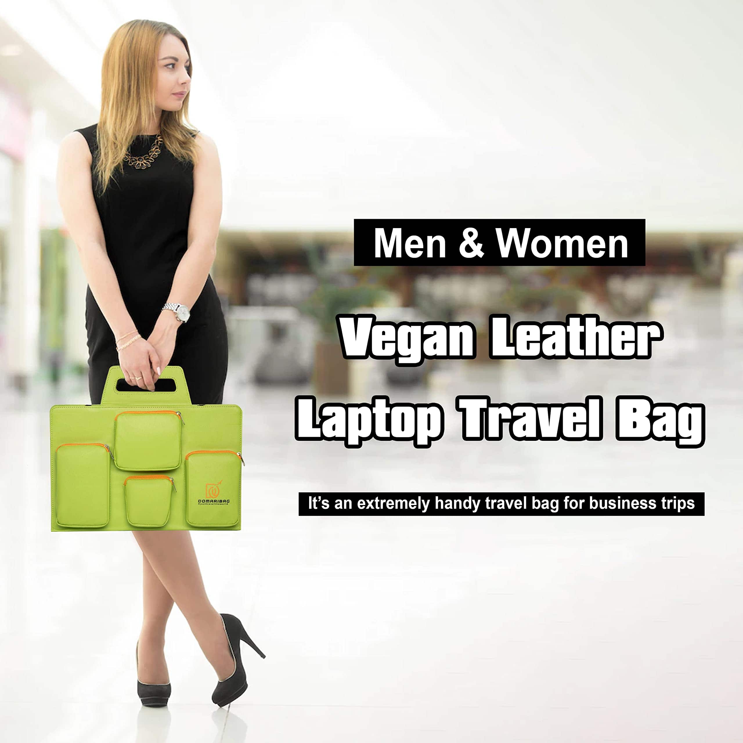 Bolsa de viaje de cuero vegano Domari para laptop para - Imagen 3