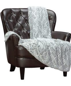 Manta de Lujo Chanasya de Piel Sintética Texturizada en