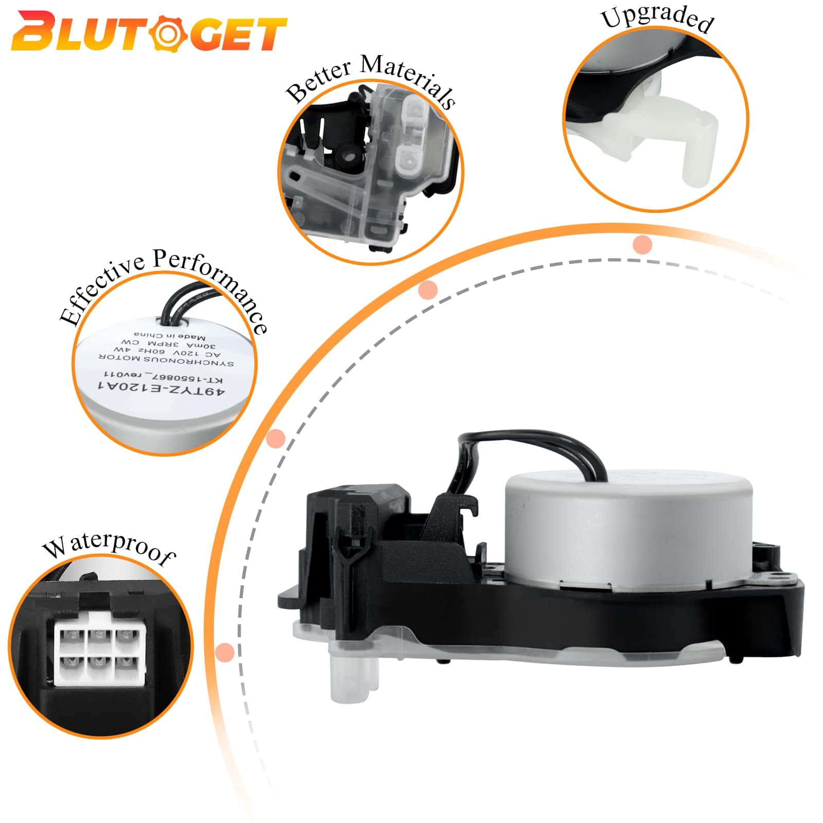 Actuador de cambio de lavadora W10913953 W10815026 de - Imagen 3