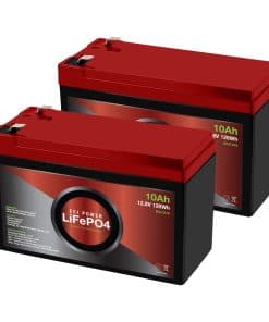Pack de 2 baterías recargables de litio LiFePO4 de ciclo