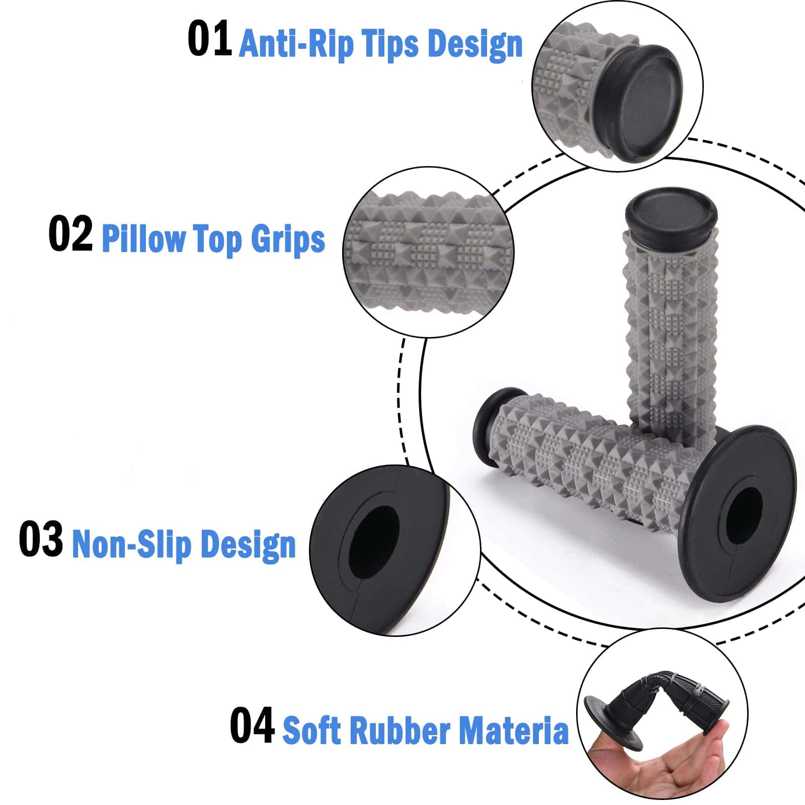 Manillares TRAVERSE 7/8" 4 Pzas, Barra Transversal Forjada - Imagen 7