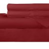 Juego de sábanas 100% algodón peinado de -Rojo