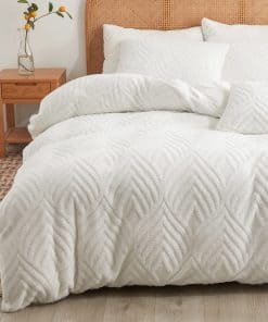 Juego de Edredones Reina Tamaño Blanco?Suave Juego de