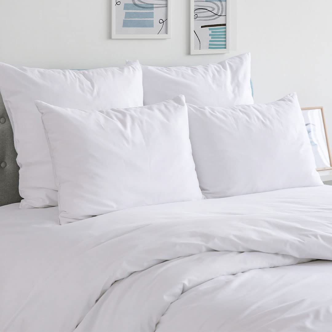 Juego de sábanas King Blancas sólidas de 100% algodón|