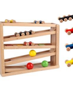 Juguete de Pista de Carreras de Madera Qilay para Niños, 5