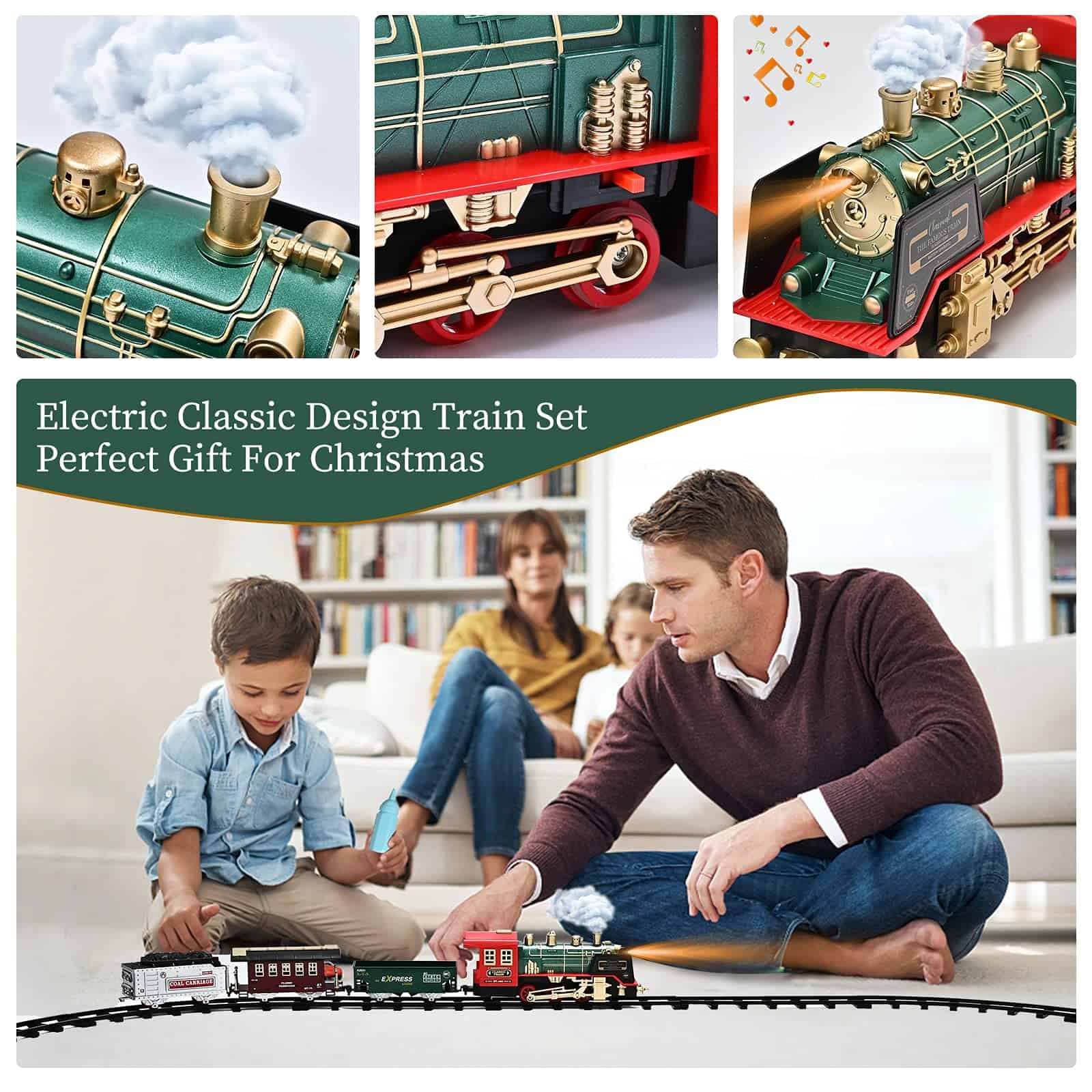 Tren Eléctrico de Navidad FANL - Locomotora de Vapor, - Imagen 5