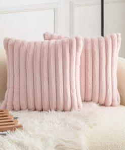 Funda de Almohada Decorativa de Piel Sintética de Doble