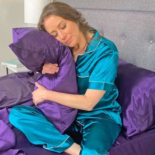 Funda de Almohada de Seda 100% Mulberry Park -Ciruela - Imagen 4