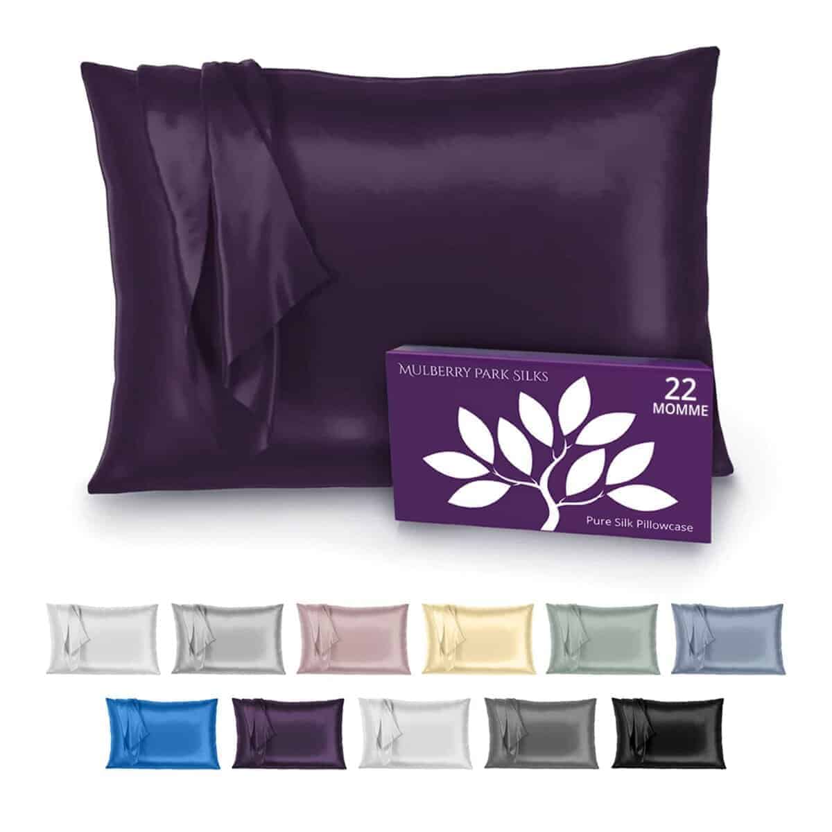 Funda de Almohada de Seda 100% Mulberry Park -Ciruela