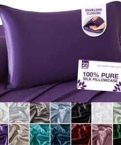 Funda de almohada de seda 100% Mulberry Park -Ciruela