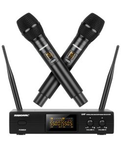 Sistema de Micrófono Inalámbrico de Doble UHF con Micrófono