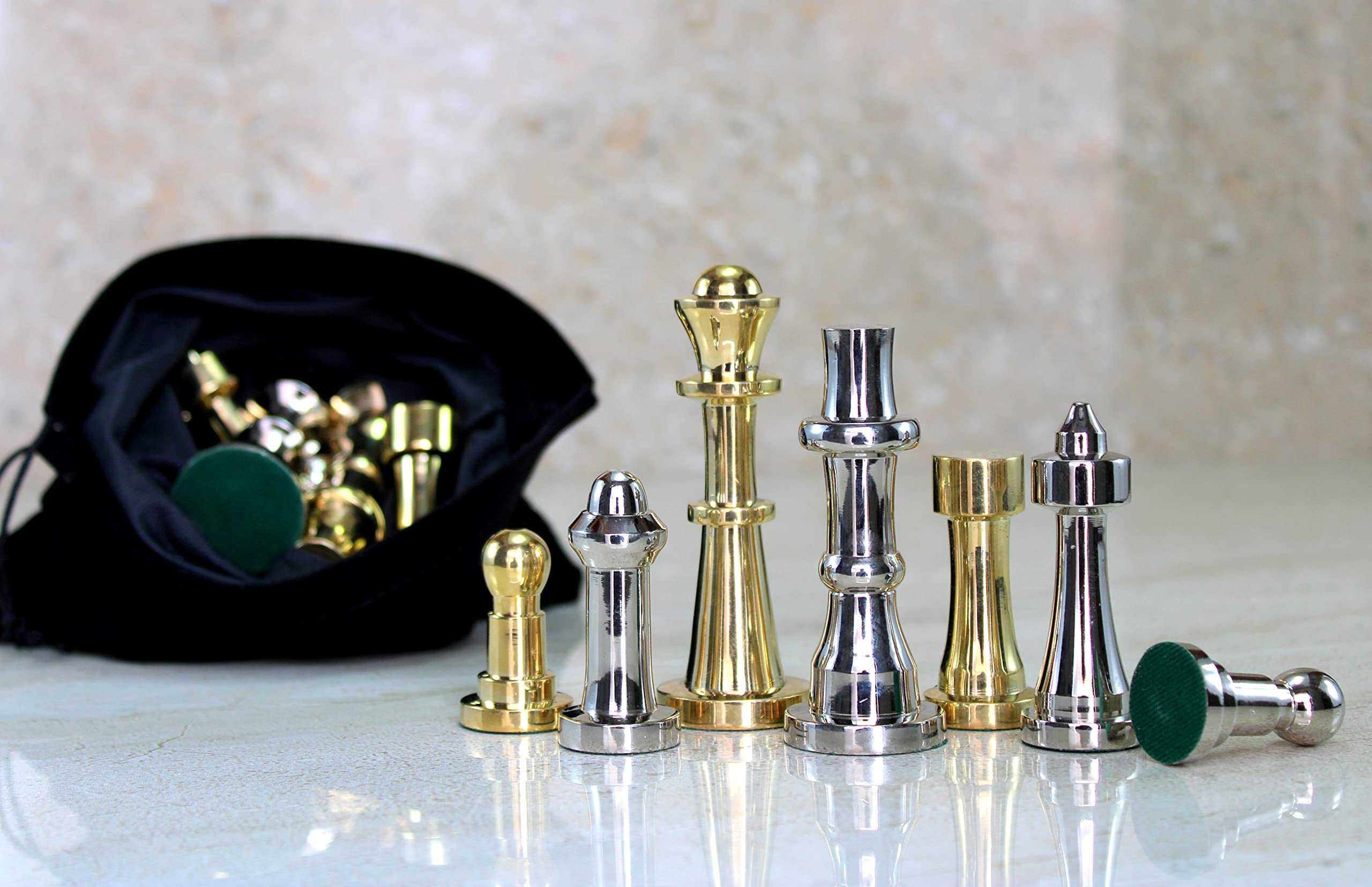 StonKraft Piezas de Ajedrez de Latón Peones Piezas de - Imagen 5