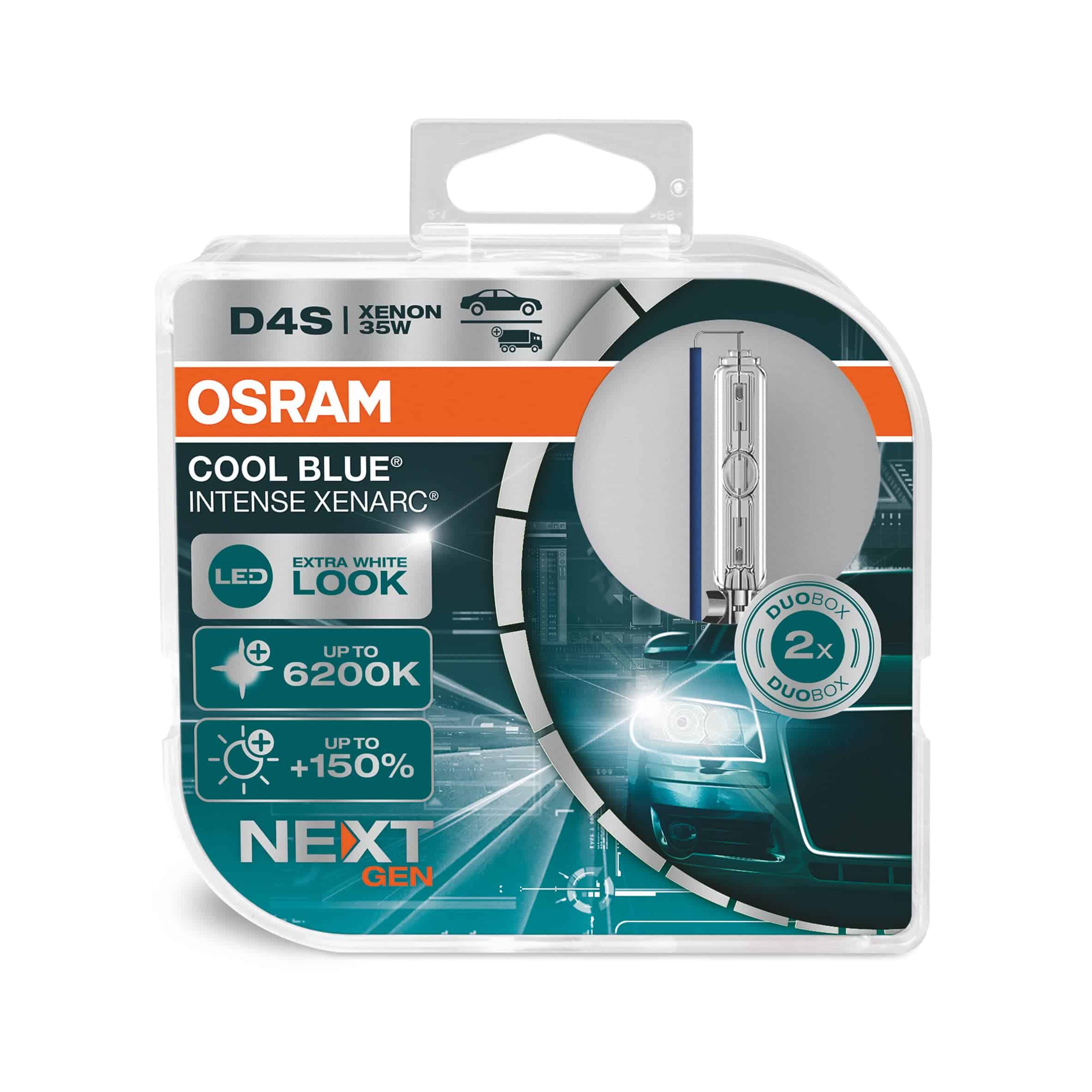 OSRAM XENARC COOL BLUE INTENSE D4S, 150% más brillo, hasta