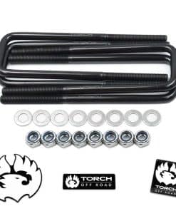 TORCH 9.5" Cuadrado U-Bolts Extendidos 2.5" Ancho 9/16" con
