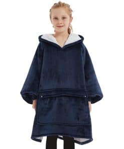 Manta con capucha para niños KFUBUO -Azul Marino