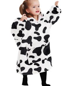 Manta con capucha para niños KFUBUO Sherpa con bolsillo,