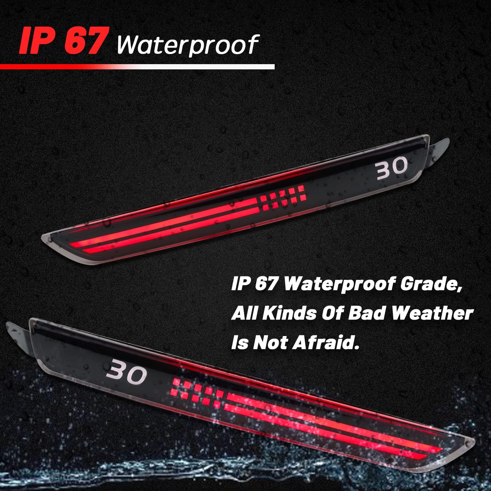 Luces de freno del parachoques trasero LED ahumadas con - Imagen 4