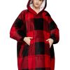 Manta con capucha cubre todo KFUBUO para adultos Sherpa con