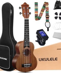 Ukulele Soprano AODSK para Principiantes 21 Pulgadas Kit