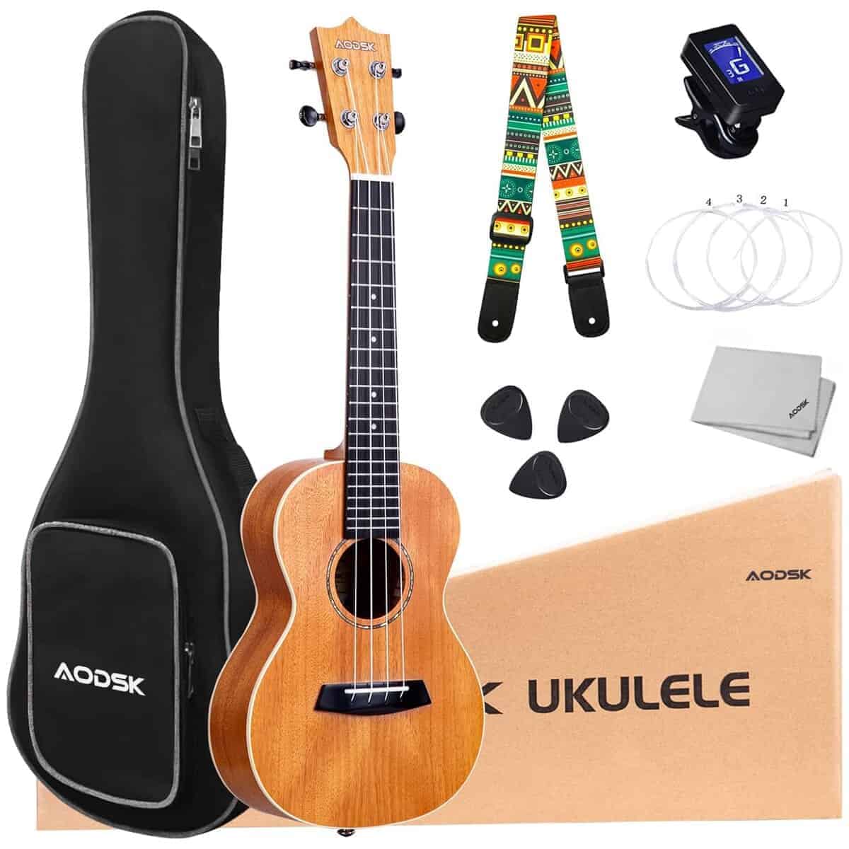 Kit de Ukelele para Principiantes AODSK, Kit de Inicio con