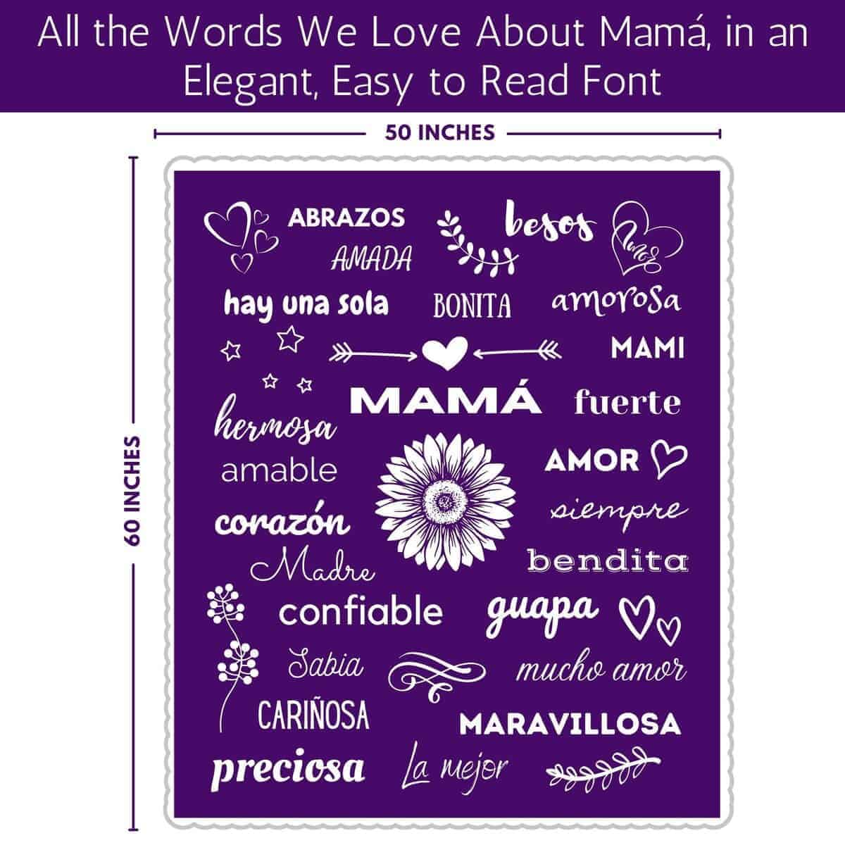 FILO ESTILO Regalos para Mamá, Manta para Mamá en Español, - Imagen 3