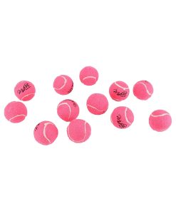 Conjunto de 12 pelotas de tenis rosas mini chirriantes de