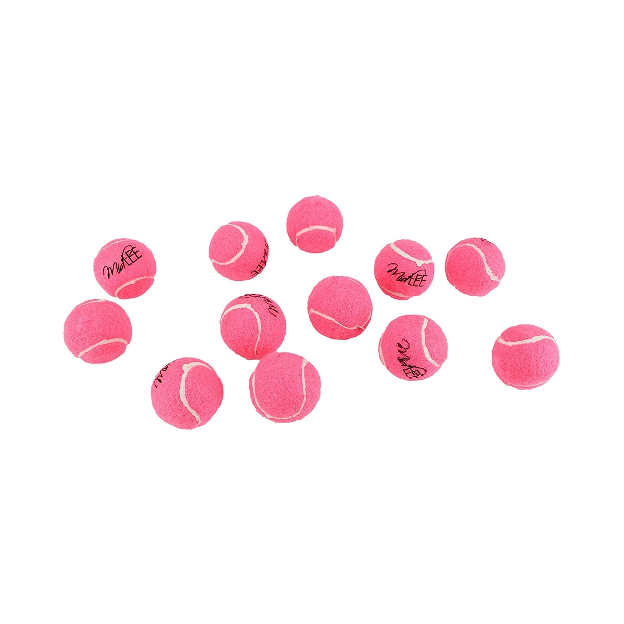 Conjunto de 12 pelotas de tenis rosas mini chirriantes de
