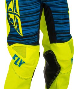 Pantalones Fly Racing 2022 Youth Kinetic Wave (Hi-Vis/Azul,