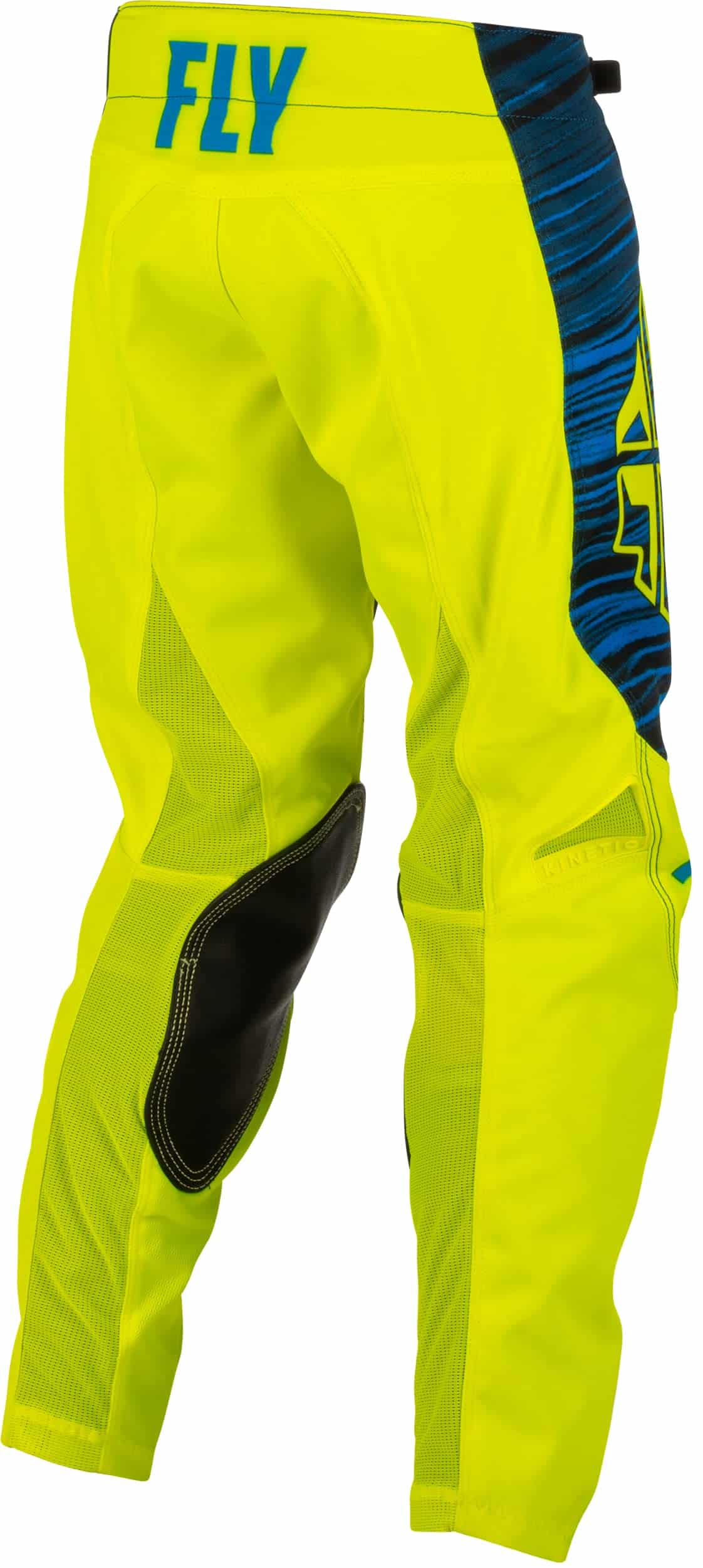 Pantalones Fly Racing 2022 Youth Kinetic Wave (Hi-Vis/Azul, - Imagen 4