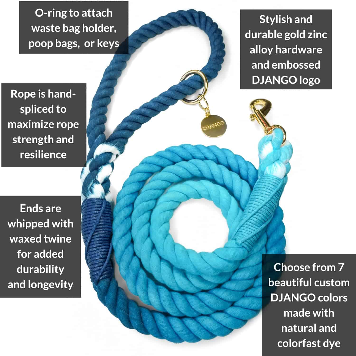 Correa para Perro de Cuerda de Algodón DJANGO | 5 FT Correa - Imagen 9