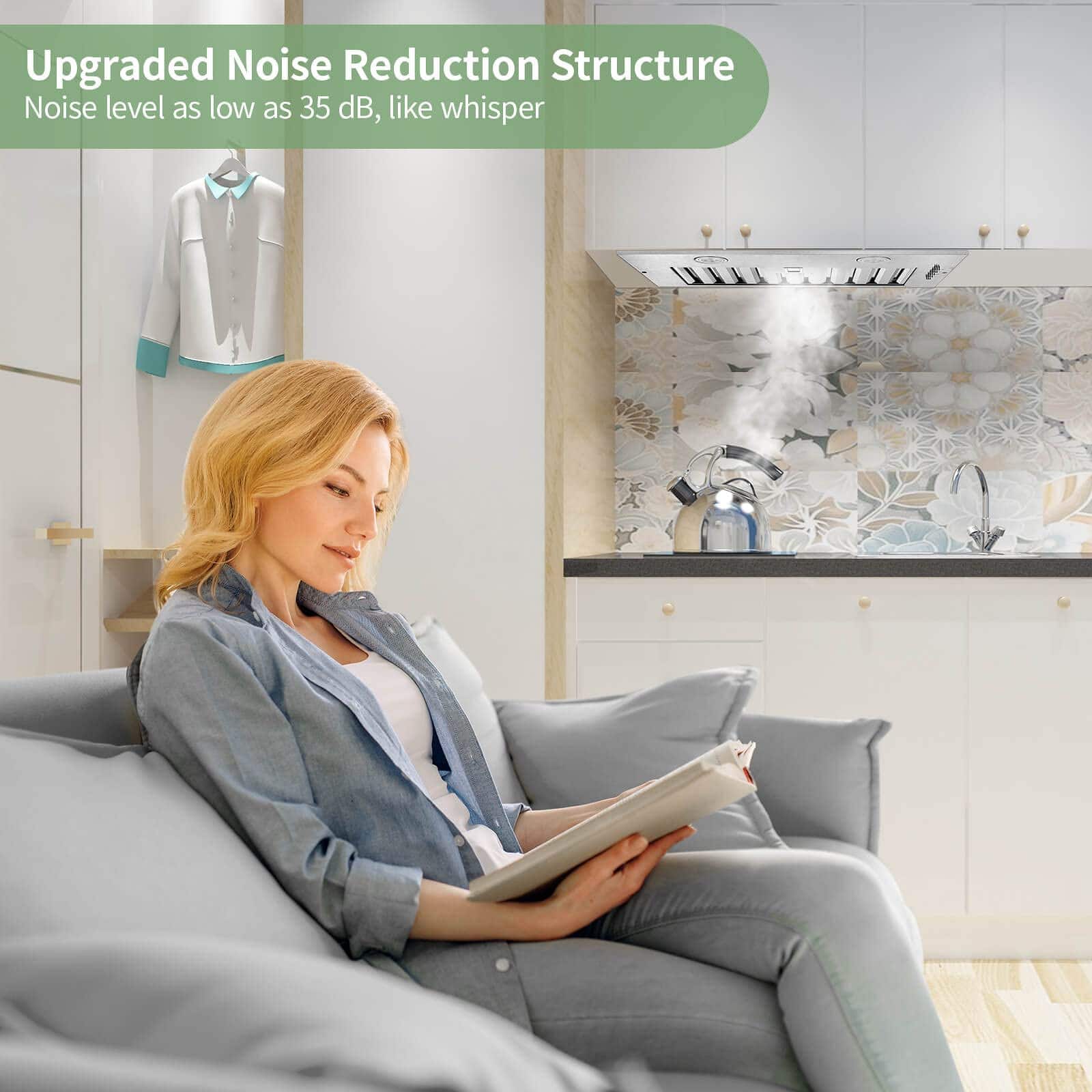 Campana Extractora JOEAONZ de 20 Pulgadas de Acero - Imagen 5