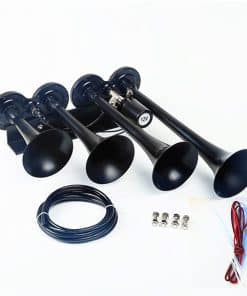 Claxon de Coche YIYDA Negro Cuerno eléctrico de cuatro