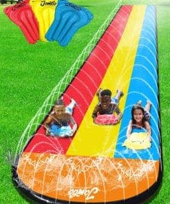 JAMBO 20' Slip Splash and Slide Premium de 3 carriles con