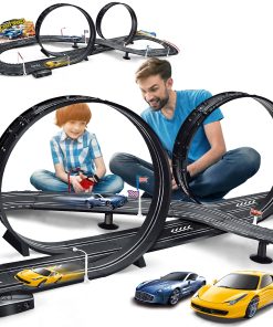 Set de Pista de Carreras de Autos Eléctricos para Niños -
