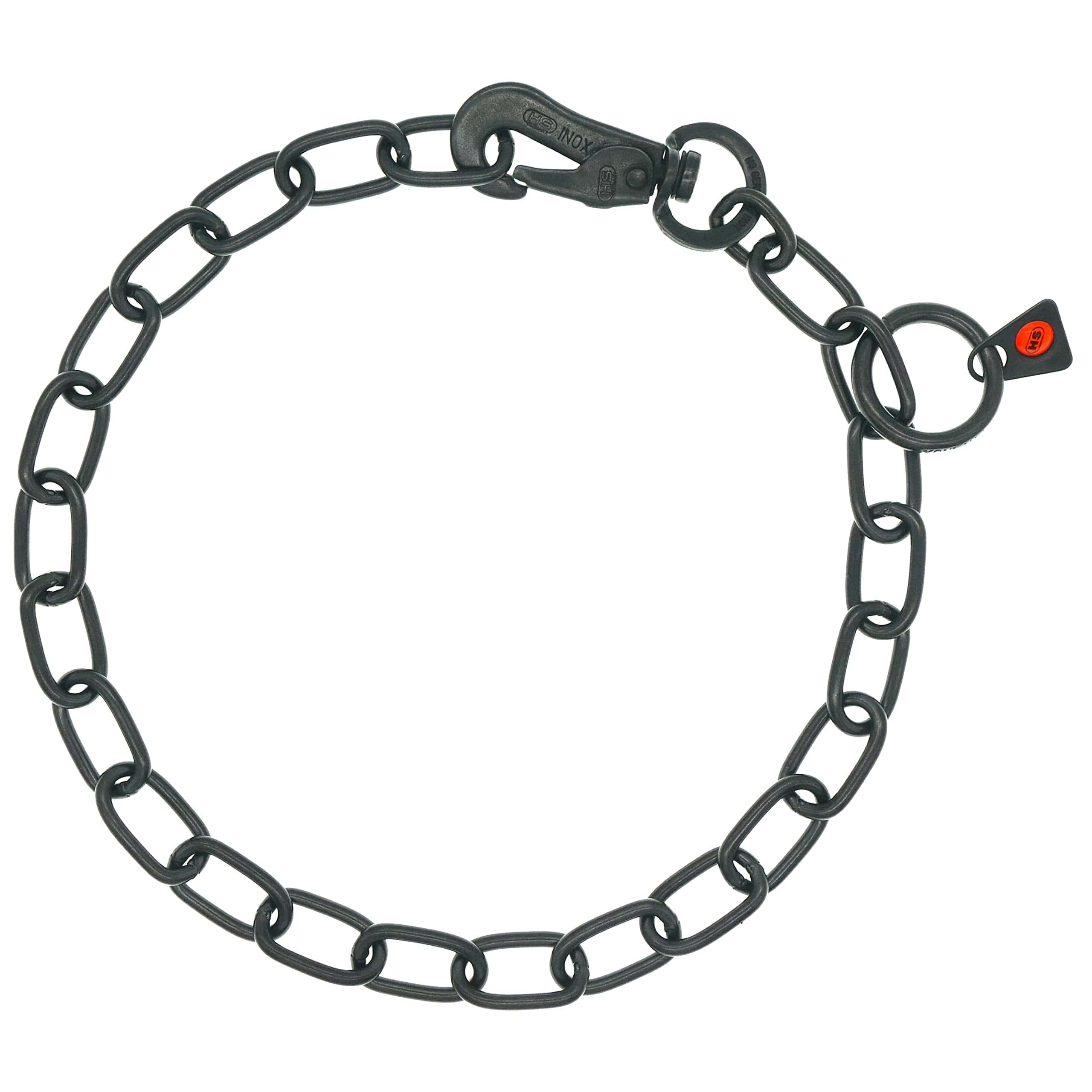 Collar de cadena de acero inoxidable negro ajustable Herm - Imagen 3