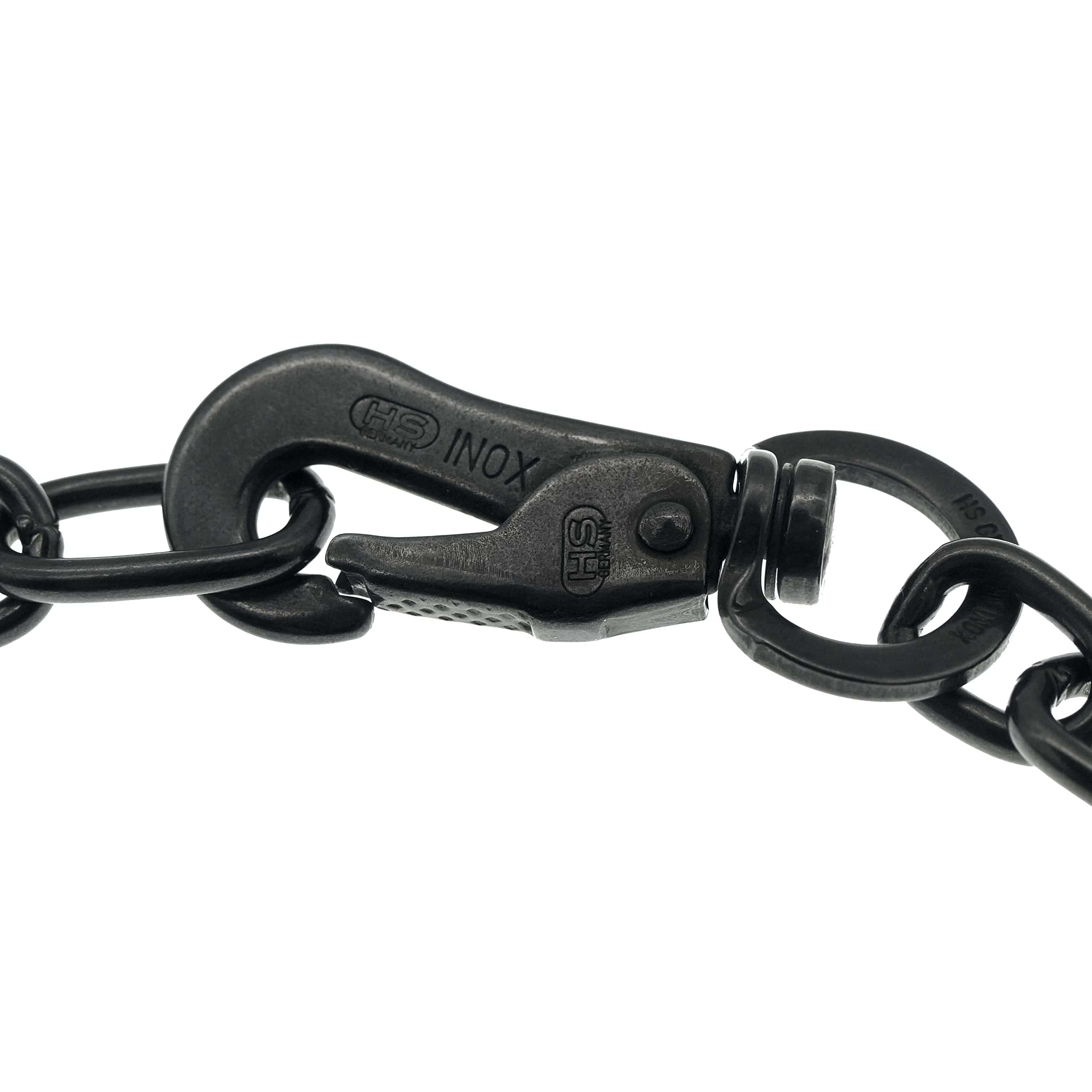 Collar de cadena de acero inoxidable negro ajustable Herm - Imagen 4