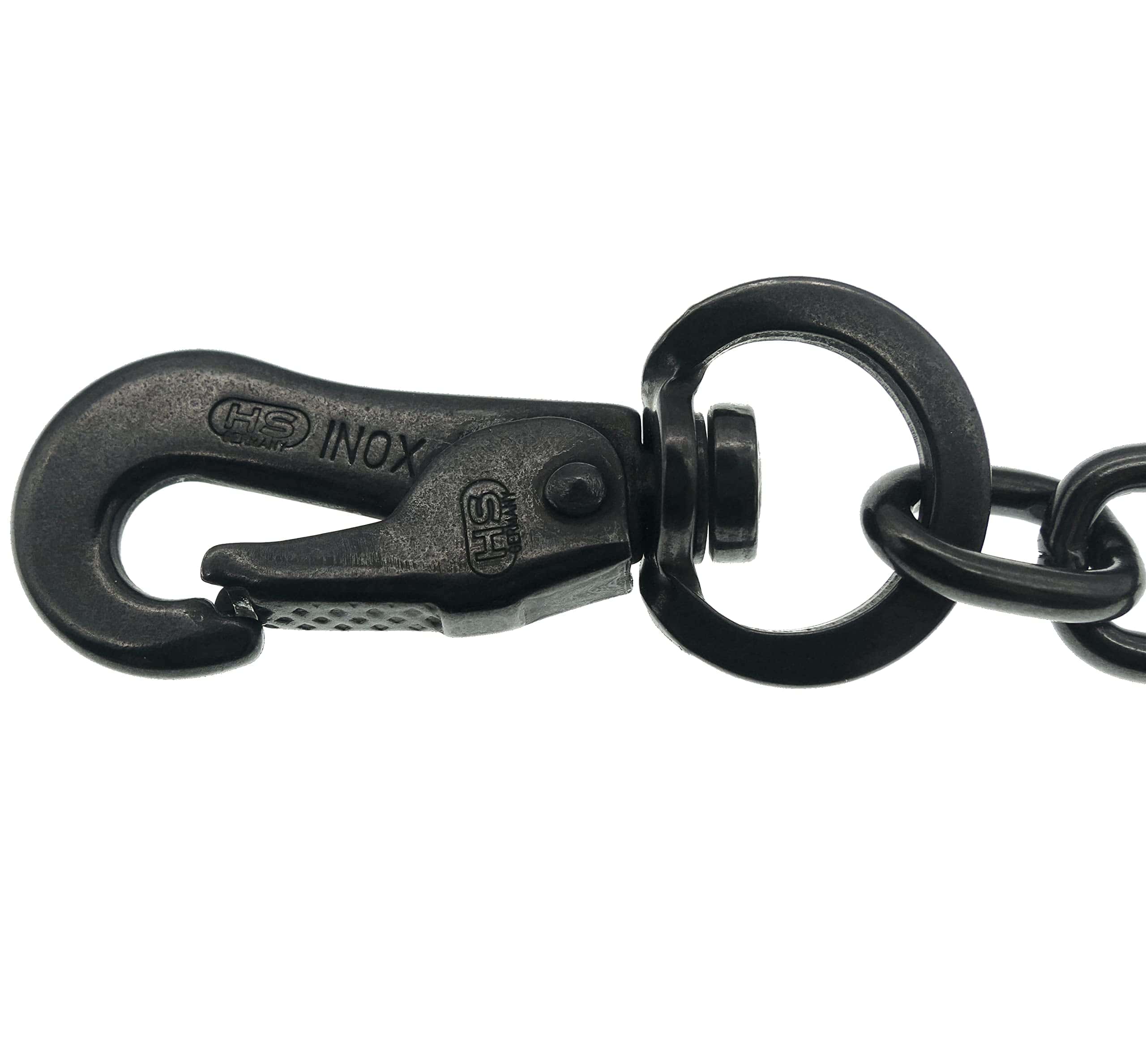 Collar de cadena de acero inoxidable negro ajustable Herm - Imagen 5