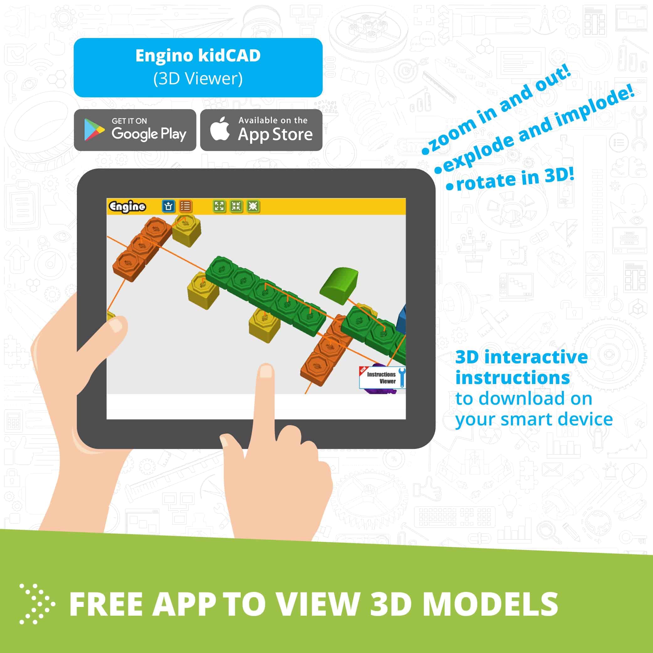 Juguete de Bloques de Construcción Engino QBOIDZ Elephant - Imagen 7